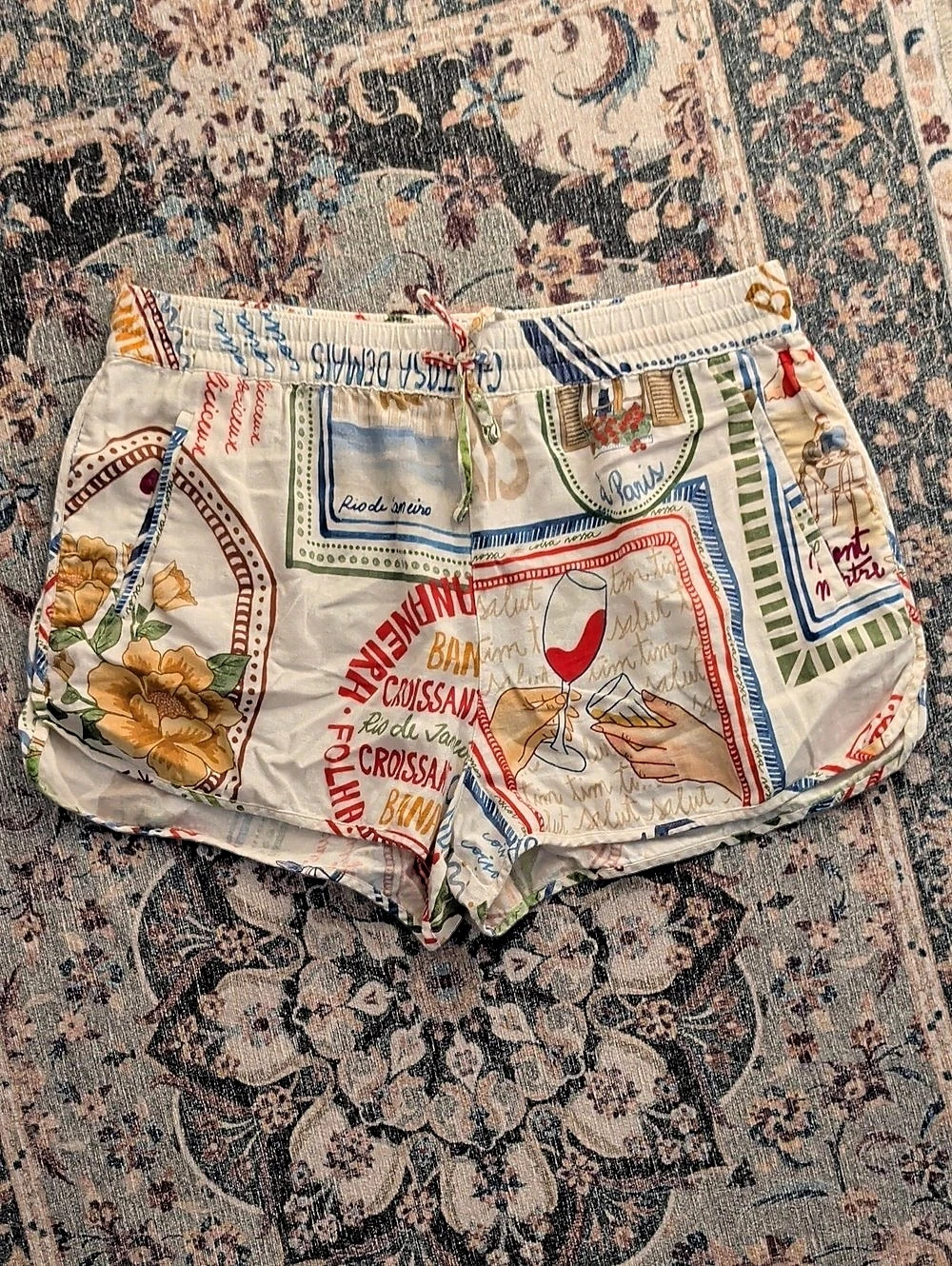 Sézane Kurt Shorts - Sézane x FARM Rio White & Multicolor 44
